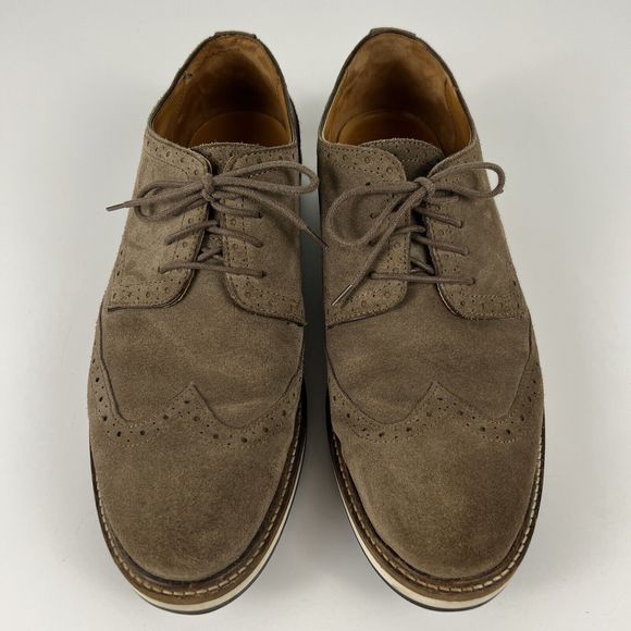 Massimo Dutti Tan‎ Suede Leather Oxford Brogue Shoes Men’s 8.5 EU 42 main image 16